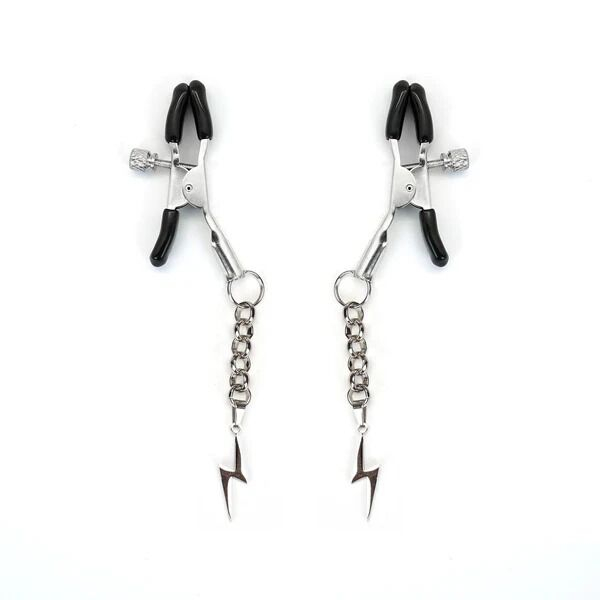 Затискачі для сосків Liebe Seele Lightning Nipple Clamps Silver 