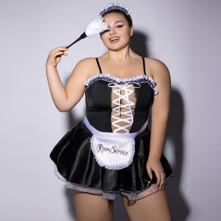 Еротичний костюм покоївки JSY P61110 Plus Size - фото №2