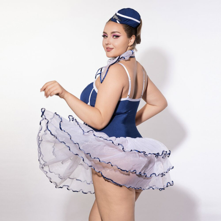 Еротичний костюм стюардеси JSY P61122 Plus Size - фото №5
