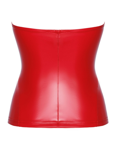 Корсет Noir Handmade F355 Red powerwetlook corset - S №5
