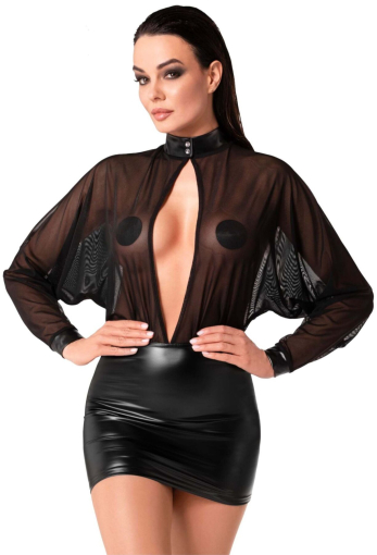 Сукня Noir Handmade F348 Powerwetlook and tulle dress - M - фото