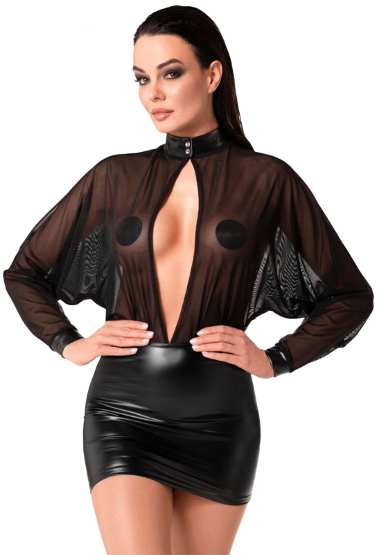 Сукня Noir Handmade F348 Powerwetlook and tulle dress - S - фото