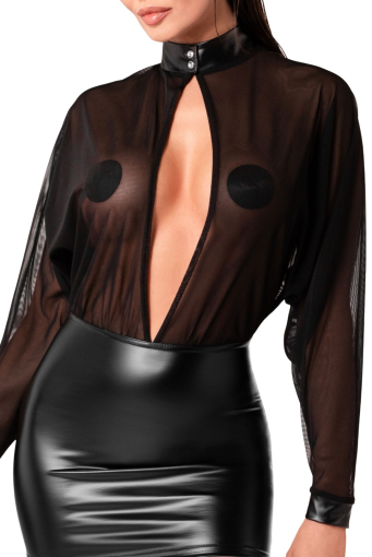 Сукня Noir Handmade F348 Powerwetlook and tulle dress - 4XL - фото №4