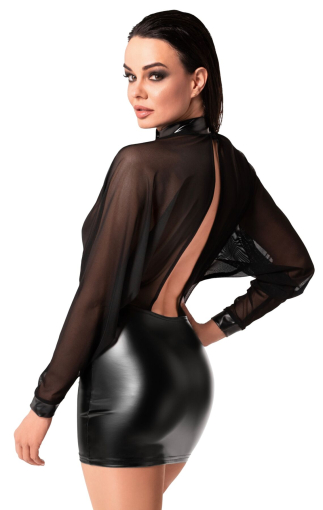 Сукня Noir Handmade F348 Powerwetlook and tulle dress - 5XL - фото №3