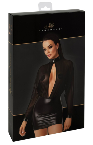 Сукня Noir Handmade F348 Powerwetlook and tulle dress - 5XL - фото №7