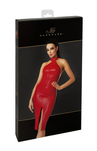 Сукня Noir Handmade F354 Red powerwetlook dress - S - фото №8