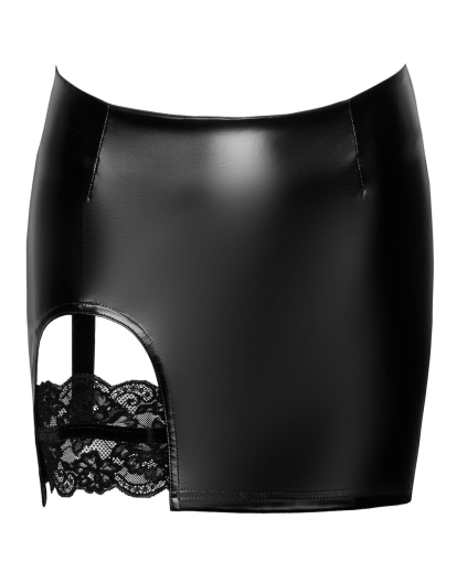 Спідниця Noir Handmade F345 Powerwetlook skirt with garter - XL №5