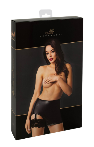 Спідниця Noir Handmade F345 Powerwetlook skirt with garter - 3XL №7