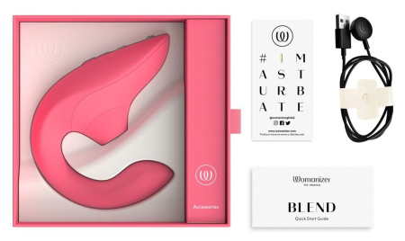 Вакуумний кліторальний стимулятор Womanizer Blend Vibrant Rose - фото №6