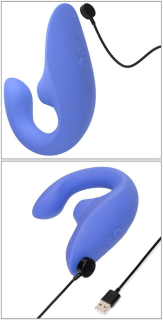Вакуумний кліторальний стимулятор Womanizer Blend Vibrant Blue - - фото №5
