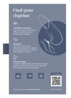 Вібратор Womanizer Vibe Dark Blue - - фото №9