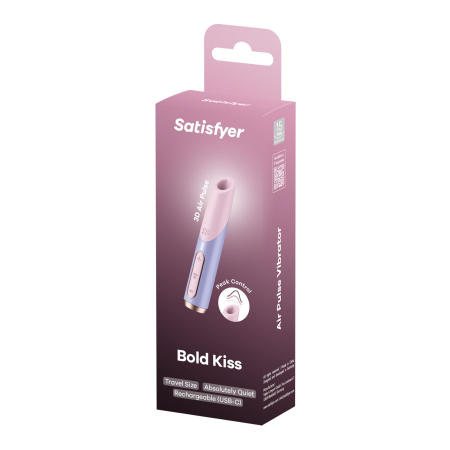Вакуумний стимулятор Satisfyer Bold Kiss Violet - фото №5