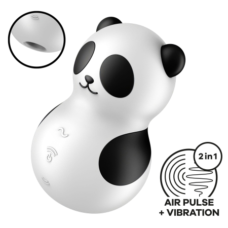 Вакуумний стимулятор з вібрацією Satisfyer Pocket Panda - фото