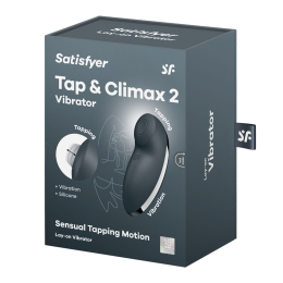 Вібростимулятор-пульсатор Satisfyer Tap & Climax 2 Grey, ефект постукування пальцем - №7