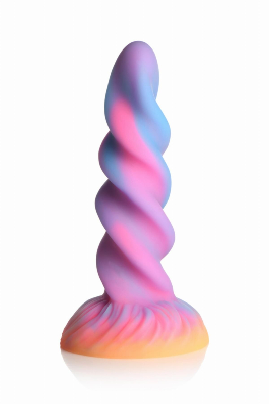 Фентезійний фалоімітатор Creature Cocks Glow-in-the-Dark Unicorn Dildo - фото
