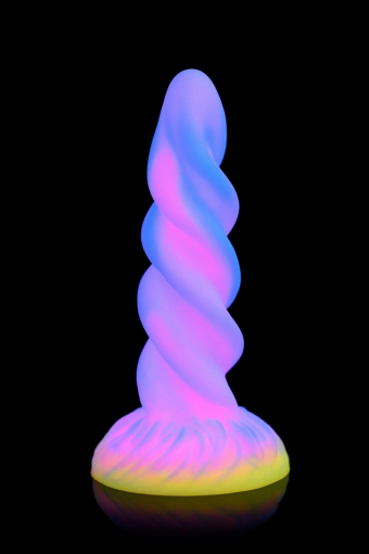 Фентезійний фалоімітатор Creature Cocks Glow-in-the-Dark Unicorn Dildo - фото №5