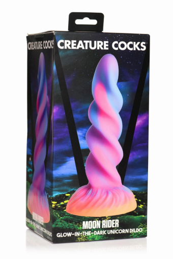Фентезійний фалоімітатор Creature Cocks Glow-in-the-Dark Unicorn Dildo - фото №7