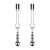 Затискачі для сосків Bedroom Fantasies: Nipple Clamps with Beaded Chain - Silver - фото