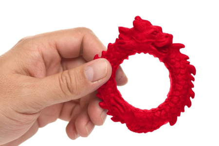 Ерекційне кільце Creature Cocks Rise of the Dragon Silicone Penis Ring - Red - фото №5