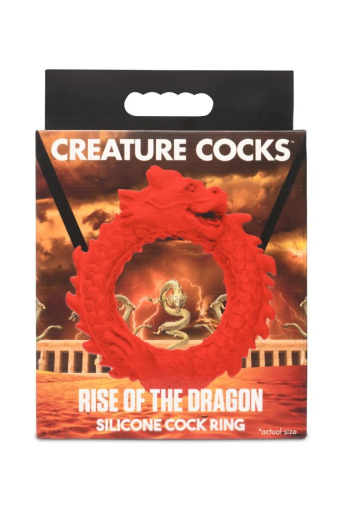 Ерекційне кільце Creature Cocks Rise of the Dragon Silicone Penis Ring - Red - фото №8