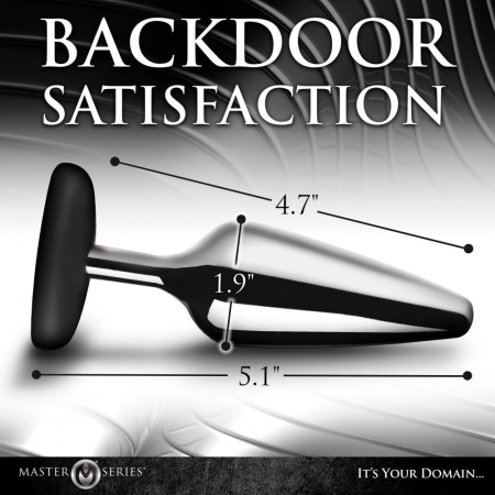Анальна пробка Master Series Butt Slut Metal & Silicone Butt Plug - Silver №5