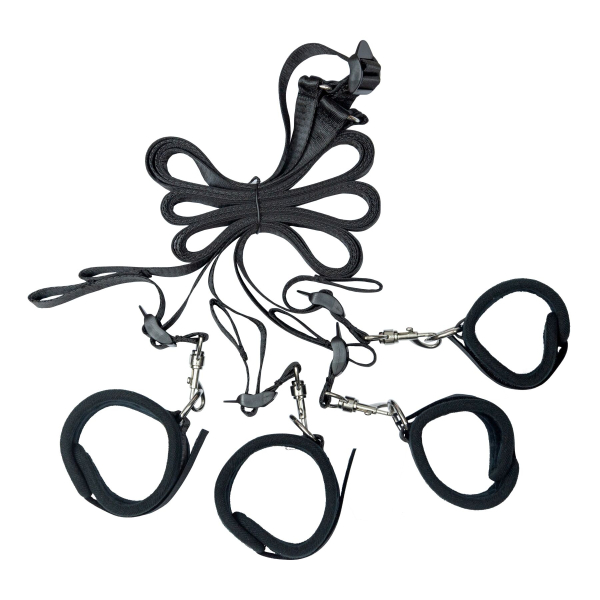 Розтяжка на ліжко Punishment - 5-Piece Bed Restraint Kit - Black - фото