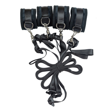 Розтяжка на ліжко Punishment - 5-Piece Bed Restraint Kit - Black - фото №2