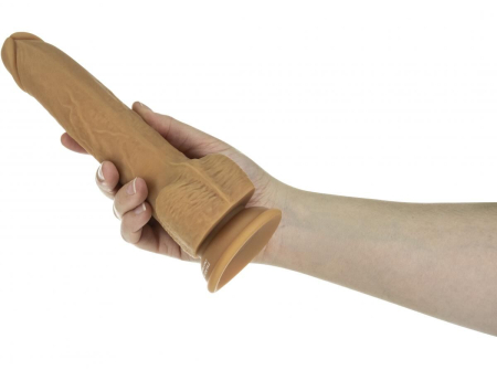 Фалоімітатор з пульсацією Naked ADDICTION Dominic 9? Caramel, пульт ДК, діаметр 4,2 см - фото №4