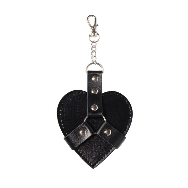 Брелок на карабіні для ключів Art of Chained Heart, Чорний - фото