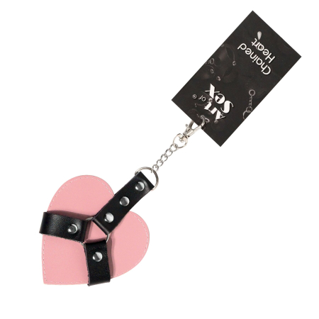 Брелок на карабіні для ключів Art of Chained Heart, Рожевий - фото №2