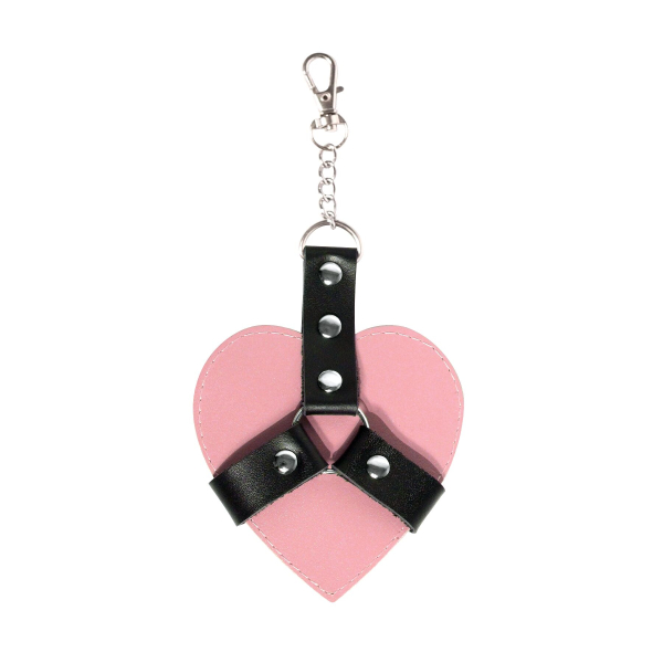 Брелок на карабіні для ключів Art of Chained Heart, Рожевий - фото