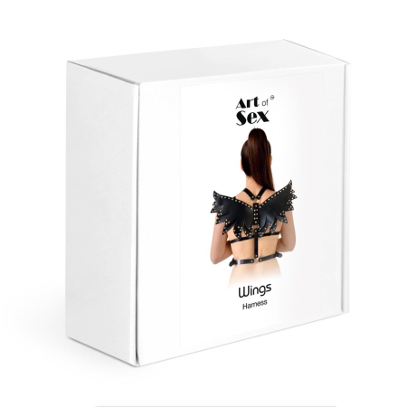 Жіноча портупея Art of Sex - Wings чорна XS-M, екошкіра - фото №4