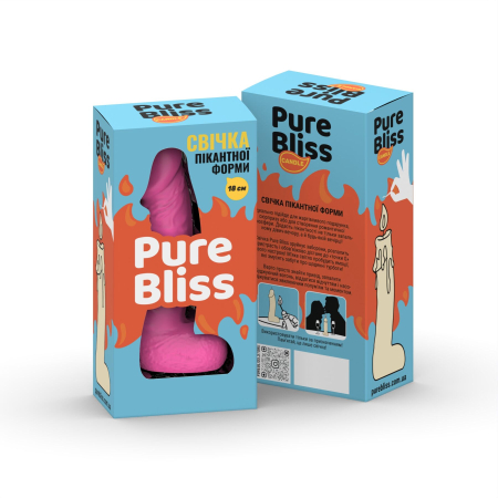 Свічка у вигляді члена Pure Bliss BIG Pink 18 см - фото №7
