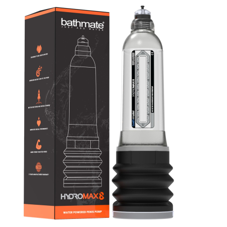 Гідропомпа Bathmate Hydromax 8 Clear, для члена довжиною від 15 до 20 см, діаметр до 5,5 см - фото №2