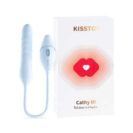 Пульсатор з вакуумним стимулятором KISSTOY Cathy III Light Blue - фото №3