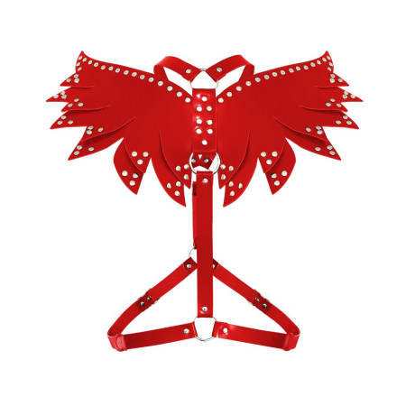 Жіноча портупея Art of Sex - Wings червона XS-M, екошкіра - фото №4