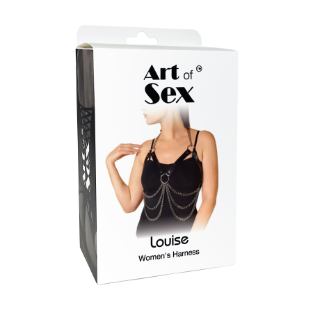 Жіноча портупея Art of Sex - Louise чорна XS-2XL, екошкіра №4