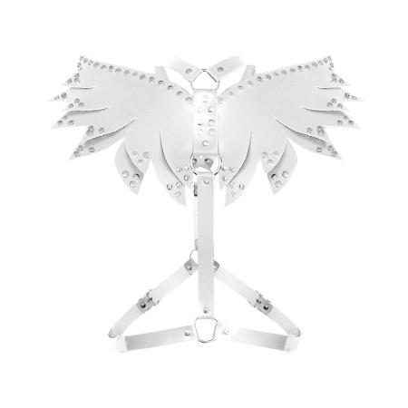 Жіноча портупея Art of Sex - Wings біла XS-M, екошкіра - фото №3