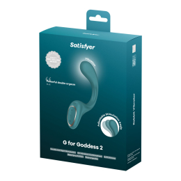 Вагінально-кліторальний вібратор Satisfyer G for Goddess 2 Bottle Green, 2 мотори - - фото №5