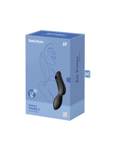 Вакуумний стимулятор з вібрацією Satisfyer Curvy Trinity 2 Black - фото №8