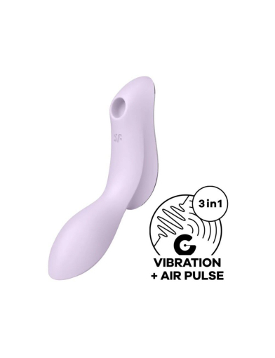 Вакуумний стимулятор з вібрацією Satisfyer Curvy Trinity 2 Violet - фото