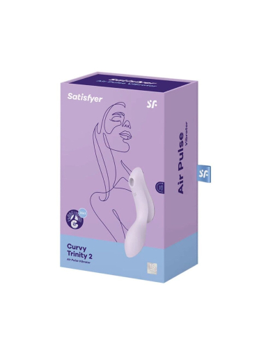 Вакуумний стимулятор з вібрацією Satisfyer Curvy Trinity 2 Violet - фото №4