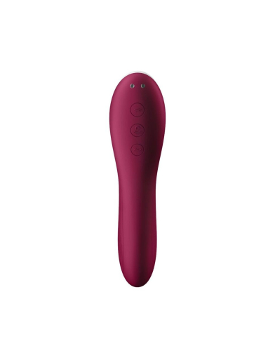 Вакуумний стимулятор із вібрацією Satisfyer Dual Crush Wine Red - фото №3