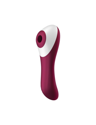 Вакуумний стимулятор із вібрацією Satisfyer Dual Crush Wine Red - фото