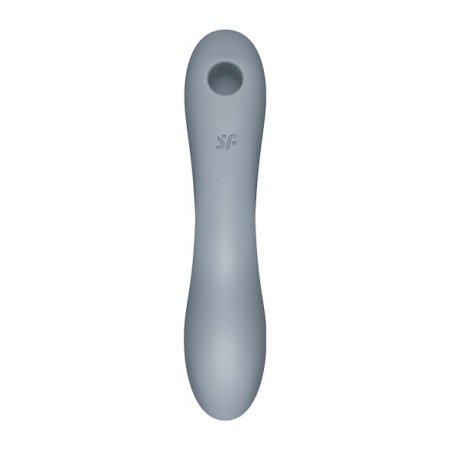 Вакуумний стимулятор з вібрацією Satisfyer Curvy Trinity 3 BlueGrey - фото №3