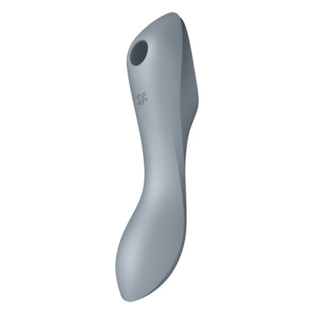 Вакуумний стимулятор з вібрацією Satisfyer Curvy Trinity 3 BlueGrey - фото