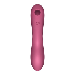Вакуумний стимулятор із вібрацією Satisfyer Curvy Trinity 3 Red - - фото №3