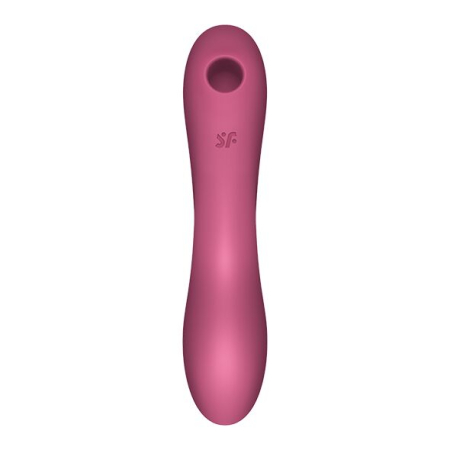 Вакуумний стимулятор із вібрацією Satisfyer Curvy Trinity 3 Red - фото №3