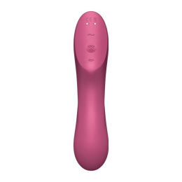 Вакуумний стимулятор із вібрацією Satisfyer Curvy Trinity 3 Red - - фото №4
