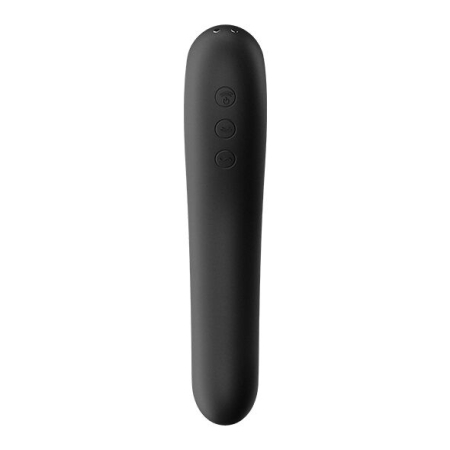 Вакуумний стимулятор з вібрацією Satisfyer Dual Kiss Black - фото №3
